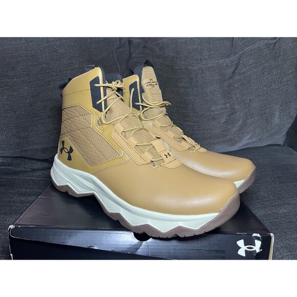 Under Armour UA Stellar G26" Mens Tactical Brown Hiking Boots Size 13 - Picture 1 of 7